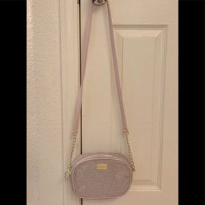 Betsey Johnson crossbody Excellent! Glitter light pink